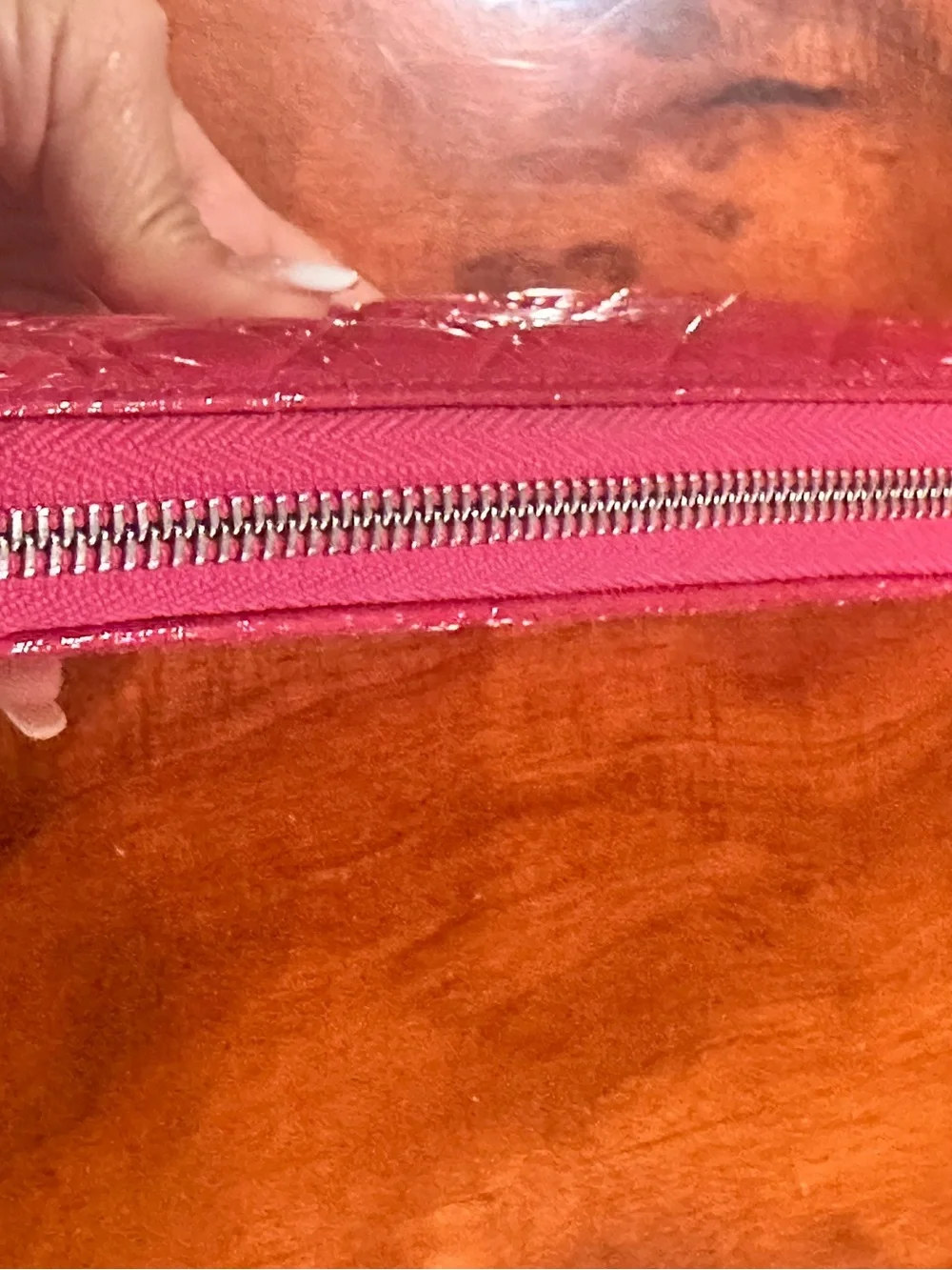 PRISTINE Christian Dior Lady Dior Wallet - Quilted Cannage Hot Pink (Full Set)